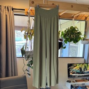 Linen Wide-Leg Pants